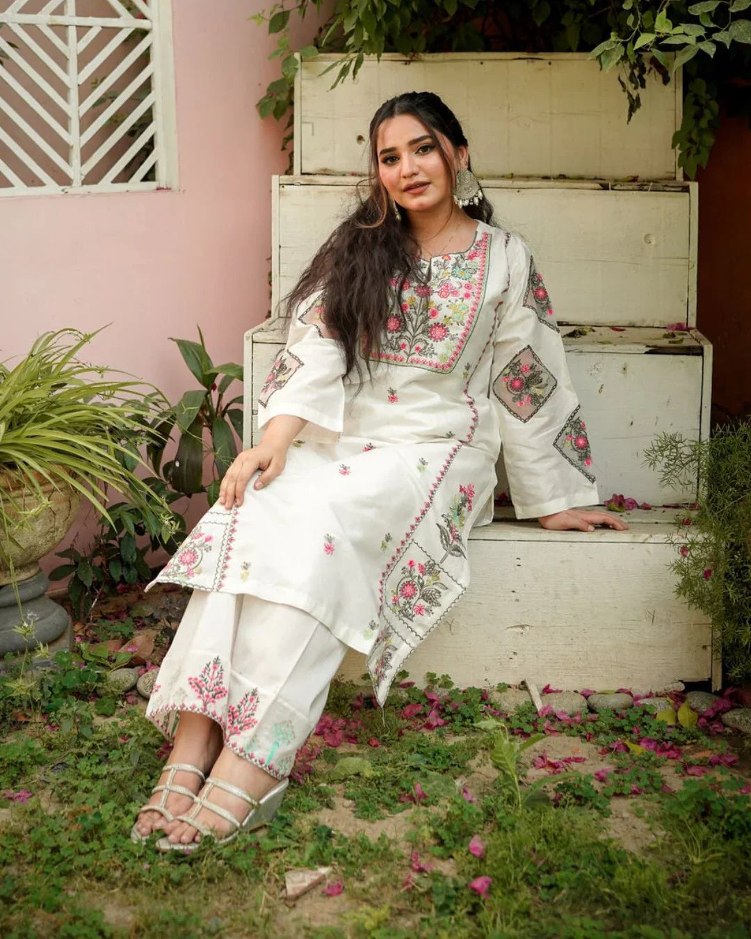 Violet Embroidery 2PC Premium Lawn