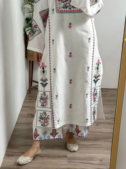 Violet Embroidery 2PC Premium Lawn