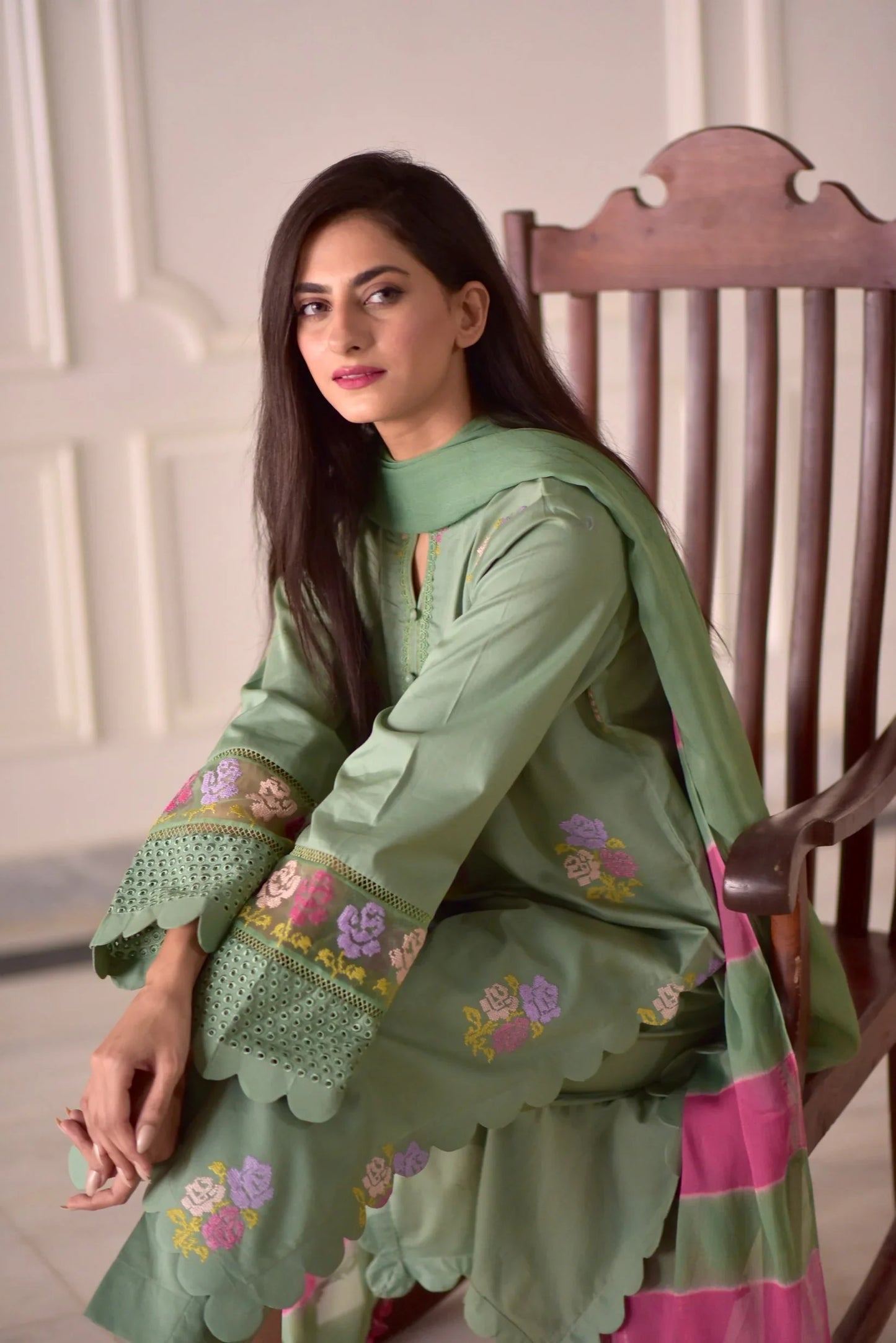 Blossom Embroidered 3PC Premium